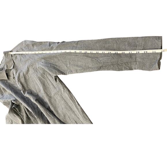 Fat Face Mens Medium Button Up Shirt All Cotton Gray Unique Buttons Long Sleeve - Picture 10 of 10